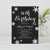 シルバーウィンター50誕生日招待状 招待状 (スタンド正面)