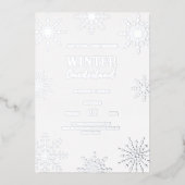 シルバーウィンター ワンダーランド ホイル招待状 箔招待状 (正面)