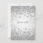 シルバーウィンター ワンデアーランド グリッター 1歳誕生日 招待状 (裏面)