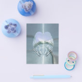 シルバーウイング包まれたアのまわりにハート チラシ (シングル)