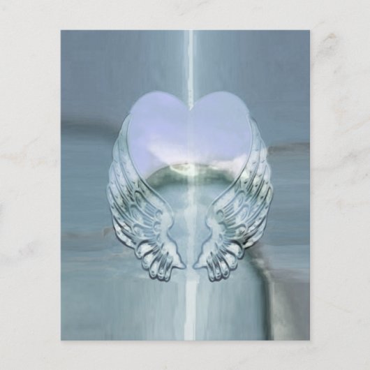 シルバーウイング包まれたアのまわりにハート チラシ (正面)