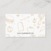 シルバーウェアのロゴ |レストランのオーナー |レザー 名刺 (裏面)