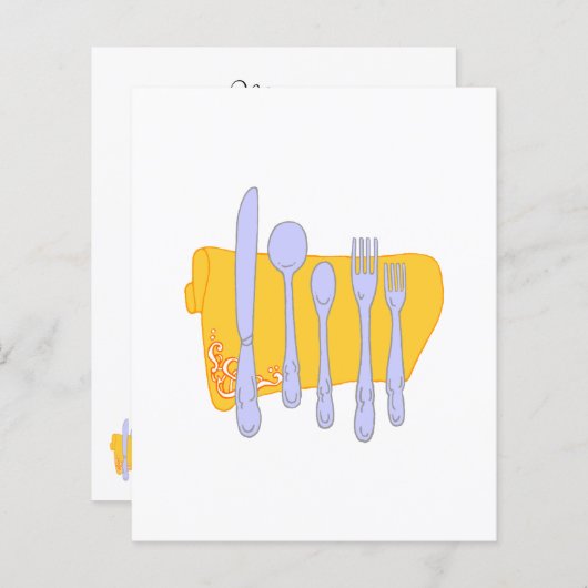 シルバーウェアカスタムメニューフライヤーテンプレート (正面/裏面)