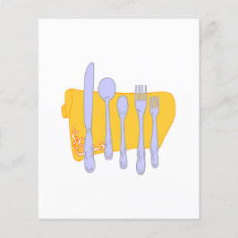 シルバーウェアカスタムメニューフライヤーテンプレート