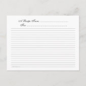 シルバーウェアカスタムレシピカードテンプレート ポストカード (裏面)