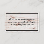 シルバーウェアロゴ |木製ボード 名刺 (裏面)