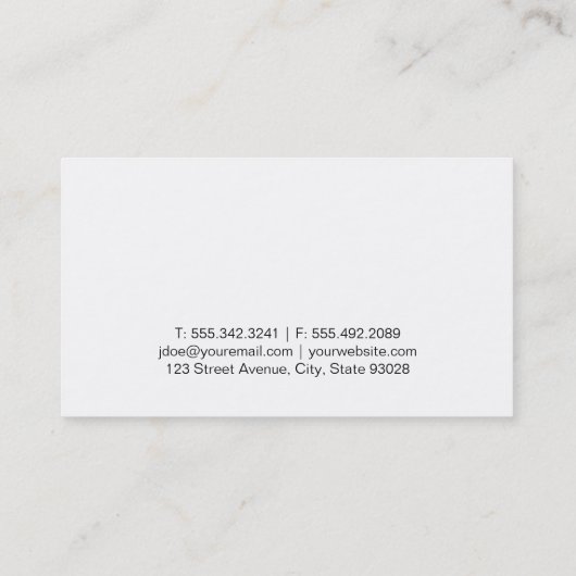 シルバーウェア料理マスターシェフ農家市場 名刺 (裏面)