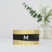 シルバーウェア金ゴールドブラシ 名刺 (スタンド正面)