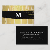 シルバーウェア金ゴールドブラシ 名刺 (正面/裏面)