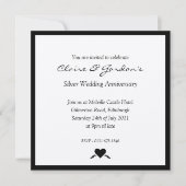 シルバーウェディングアニバーサリー パーティー招待状 招待状 (正面)