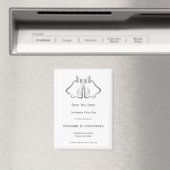 シルバーウェディング日付を保存マグネットベルリボン マグネット (インサイチュ (食洗機))