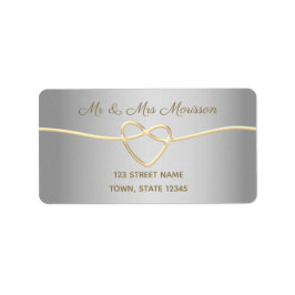 シルバーウェディング返信住所 ラベル