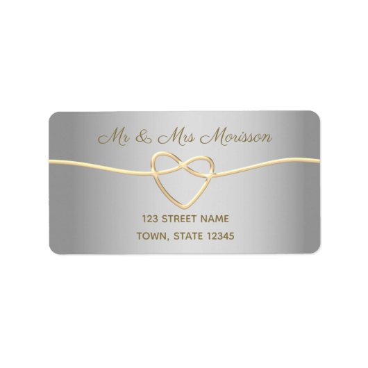 シルバーウェディング返信住所 ラベル (正面)