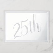 シルバーウェディング 25周年記念 フォイル招待状 箔招待状 (正面)