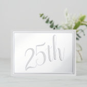 シルバーウェディング 25周年記念 フォイル招待状 箔招待状 (立ち正面)