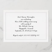 シルバーウェディング 25周年記念 フォイル招待状 箔招待状 (裏面)