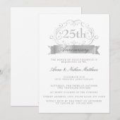 シルバーウェディング 25周年 招待状 (正面/裏面)