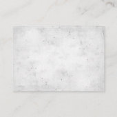 シルバーウェディングRSVPとデイジーBouqet エンクロージャーカード (裏面)