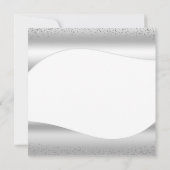 シルバーウェーブスパークルギター luxe グラムウェディング 招待状 (裏面)