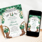 シルバーウエスタングリーンハンターホースキンセアニェラ 招待状