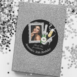 シルバーウォメンズ誕生日サンキューユー ラウンドシール