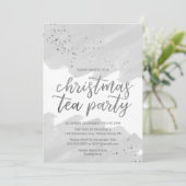 シルバーウォーターカラークリスマスティーパーティー 招待状 (スタンド正面)