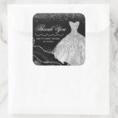 シルバーウォーターカラードレス&グラムエッジスウィート16 スクエアシール (バッグ)