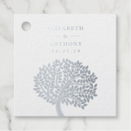 シルバーウォーター色の結婚木 フェイバータグ