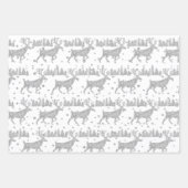 シルバーウッドランドスタグスプルース樹林白雪姫 ラッピングペーパーシート (正面)