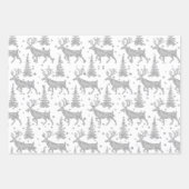 シルバーウッドランドスタグスプルース樹林白雪姫 ラッピングペーパーシート (正面3)