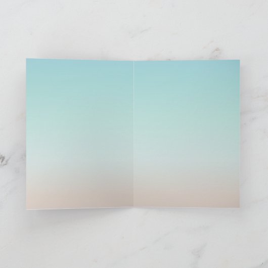 シルバーウミガメの名前と日付の追加誕生日 カード (内部)