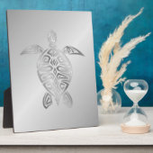 シルバーウミガメ動物 フォトプラーク (側面)