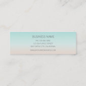 シルバーウミガメ海洋生物学航海の スキニー名刺 (裏面)