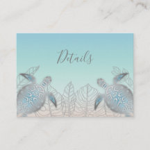 シルバーウミガメ |ビーチ結婚式詳細