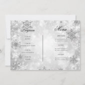 シルバーウー疑問に思ターホリデー招待状プログラム&メニュー 招待状 (裏面)