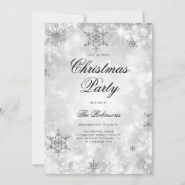 シルバーウー疑問に思ターホリデー招待状プログラム&メニュー 招待状