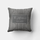 シルバーウ素朴ッドファームハウスファミリー名 クッション (裏面)