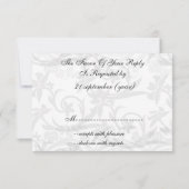 シルバーエッフェルフランスのタワーrsvp標準3.5 x 5 出欠カード (裏面)