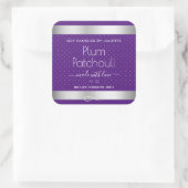 シルバーエフェクトパープルプラムしょうゆろうそく包装 スクエアシール (バッグ)