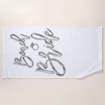 シルバーエフェクトビーチ花嫁リングや輪タオル