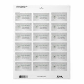 シルバーエメラルグリーンスノーフレーク冬の結婚式 ラベル (フルシート)