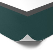 シルバーエメラルドウィンターホリデー結婚ズウェルカム ポスター (角)