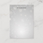 シルバーエメラルドグリーンの雪結婚片 エンクロージャーカード (裏面)