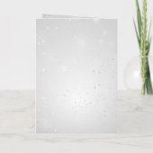 シルバーエメラルドグリーンスノーフレーク結婚式招待状 招待状 (裏面)