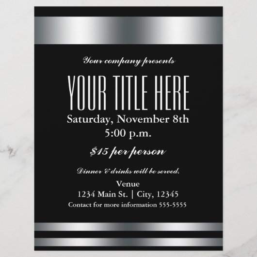 シルバーエレガンスグラマーイベントフライヤーポスター チラシ (正面)