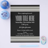 シルバーエレガンスグラマーイベントフライヤーポスター チラシ (シングル)