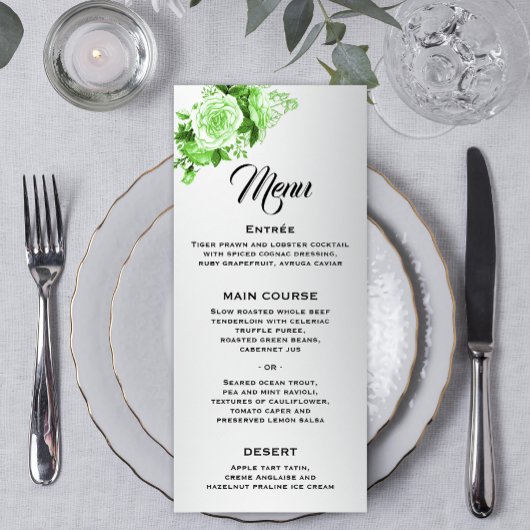 シルバーエレガンスグリーンバラ結婚ズ メニュー