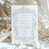 シルバーエレガンスバロック結婚式招待状 招待状