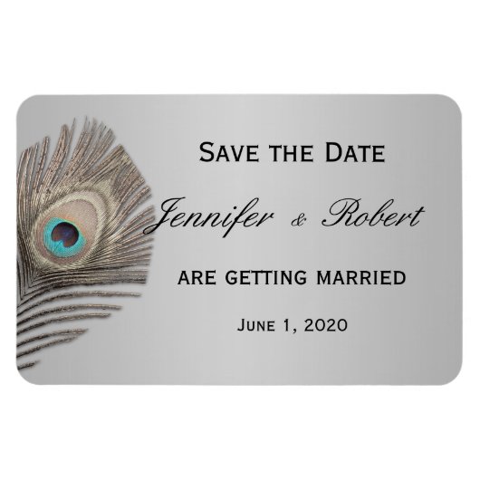 シルバーエレガンスピーコ結婚ックマグネット マグネット (横)