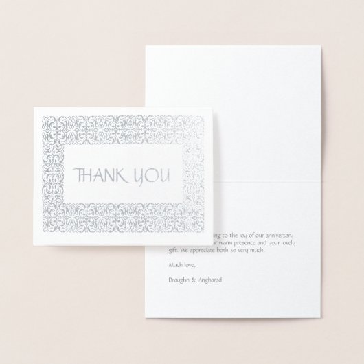 シルバーエレガンス全大事な行事「ありがとう」ノート 箔カード (ディスプレー)